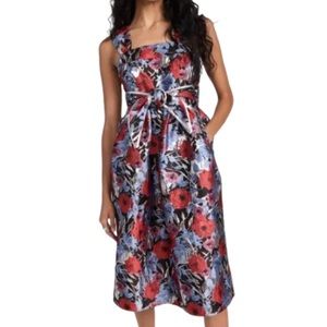 NWT Autumn Adeigbo Blue Multicolor Gabriella Dress - Sz 2